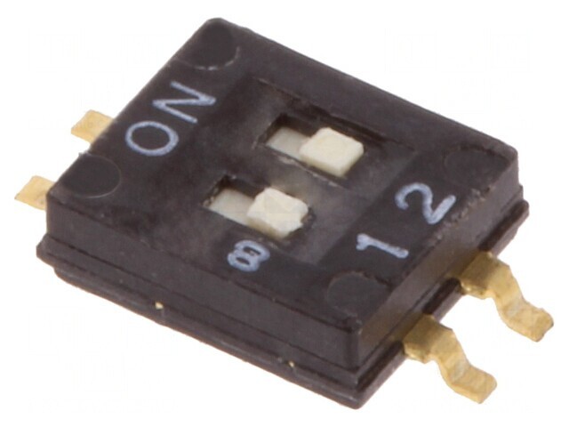 Comutator DIP-SWITCH 2 Sec&Aring;&pound;iuni ON-OFF 0,025A 24VDC