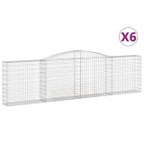 Cumpara ieftin Cosuri gabion arcuite 6 buc, 400x30x100/120 cm fier galvanizat