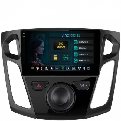 Navigatie 2K Ford Focus 3 (2011-2019) 8GB RAM Android 13 Octacore Slot Sim 4G DSP GPS Wi-FI Carplay Android Auto USB Bluetooth Waze Touchscreen 9.5 In foto