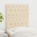 VidaXL Tăblii de pat, 2 buc, crem, 80x7x78/88 cm, textil 3116647
