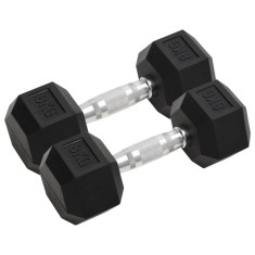 vidaXL Gantere, 2 buc., 16 kg, fonta foto