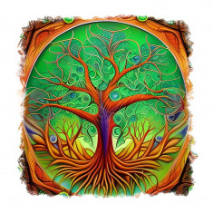 Sticker decorativ Copac, Maro, 55 cm, 11415ST foto