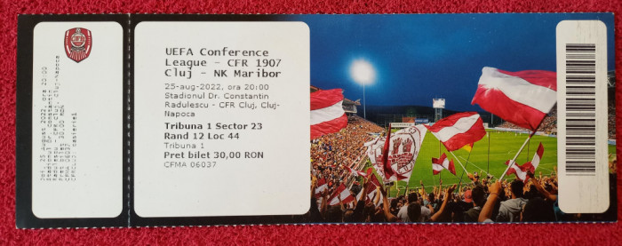 Bilet meci fotbal CFR CLUJ - NK MARIBOR (25.08.2022)