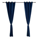 Set 2 draperii catifea 140x270 Albastru