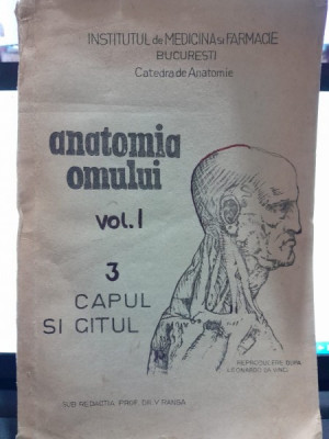 V. Ranga Anatomia Omului Vol I Capul si gatul foto