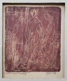Gheorghe Șaru (1920 - 2003 ) - Gratiile, Monotip