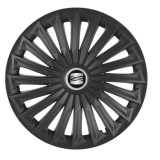 Set 4 capace roti Joy Negru R17 pentru gama auto Seat