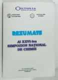 REZUMAT , AL XXVI - LEA SIMPOZION NATIONAL DE CHIMIE , CALIMANESTI - CACIULATA , VALCEA , ROMANIA , 4 -6 OCT. 2000