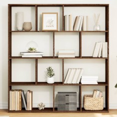 Bibliotecă, stejar maro, 132x29x141,5 cm, lemn prelucrat