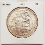 374 Bulgaria 50 Leva 1981 Ivan Assen II km 138 argint, Europa