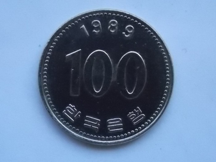 100 WON 1989 COREEA DE SUD