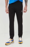 Armani Exchange pantaloni de trening din bumbac barbati, culoarea negru, cu imprimeu