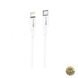 Cablu Date si Incarcare USB-C - Lightning BLUE Power BBX36 18W 1m Alb