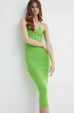 MICHAEL Michael Kors rochie culoarea verde, midi, mulată