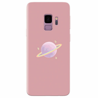 Husa silicon pentru Samsung S9, Saturn On Pink foto