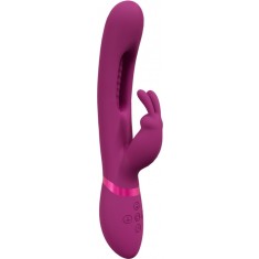 Vibrator Mika Triple G-Rabbit, Silicon, USB, Roz, 23.2 cm