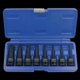 Set chei tubulare impact hexagonal 1/2 inch din oțel crom-molibden &ndash; T30-T80 cu valiză