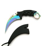 Cumpara ieftin Cutit de vanatoare DEPOX&reg;, Rainbow Fade, 19 cm, otel, multicolor