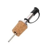 Cumpara ieftin Dop dozator pentru sticle, 9.2 x 2.3 cm, inox cu pluta naturala si capac silicon, turnare controlata pentru bauturi, ulei si siropuri