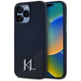 Husa pentru iPhone 15 Pro Max - Karl Lagerfeld Silicone MagSafe (KLHMP15XSCMKMPCK) - Shadow Metal Initial