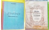G361- Album vechi mici partituri pentru pian-Mici sonate pianoforte solo-M. Clementi- Louis Kohler anii 1900/interbelic cu anumite defecte.