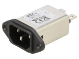 Conector alimentare AC C14 15A 250VAC 75uH