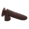 Dildo Clasic Cu Ventuza The Glad Eye, Brun, 15 cm