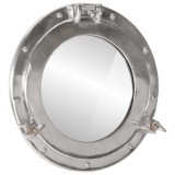 vidaXL Oglindă hublou de perete &Oslash;38cm&nbsp;aluminiu și sticlă