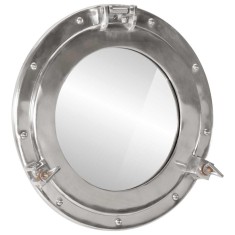 vidaXL Oglindă hublou de perete &Oslash;38cm&nbsp;aluminiu și sticlă
