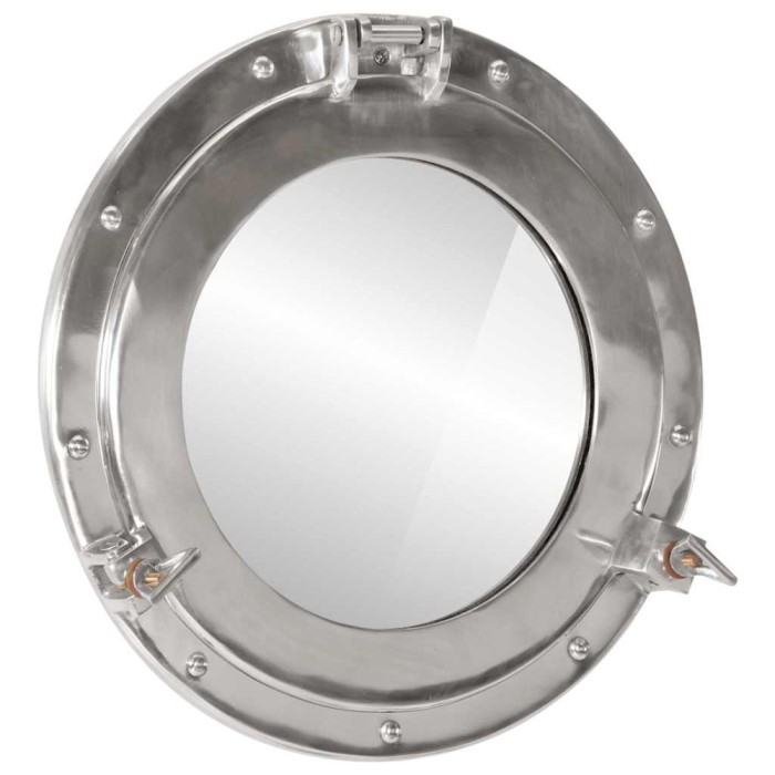 vidaXL Oglindă hublou de perete &Oslash;38cm&nbsp;aluminiu și sticlă