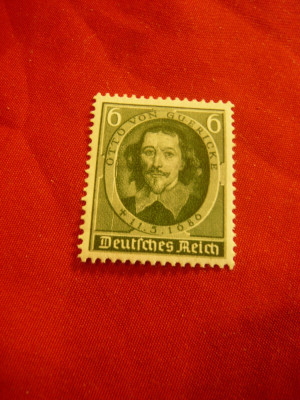 Serie Germania 1936 Deutsches Reich - 250 Ani Von Guericke , 1 val.6pf,sarniera foto