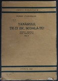 Cumpara ieftin DIONISIE FAGARASIANU - TANARULE, TIE-TI ZIC, SCOALA-TE! (INDEMNURI CRESTINESTI CATRE TINERETUL DE AZI, VOL. II) [SIBIU, 1935]