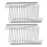 Cumpara ieftin Set 50 carlige pentru suspendat carnea, tip S, otel inoxidabil, 18 cm