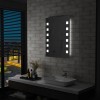 Gossi oglinda cu led de perete de baie, 60 x 80 cm