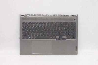 Carcasa superioara cu tastatura palmrest Laptop, Lenovo, ThinkBook 16p G2 ACH Type 20YM, 5CB1D04552, AM2KZ000700, Mineral Grey, layout UK foto