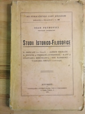 H. Studii Istorico-Filozofice 1925 foto