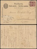 Switzerland 1895 Uprated postcard postal stationery Morges Ipswich UK DB.373