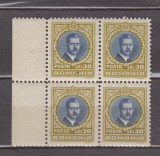 M1 TX7 9 - 1930 - Carol II - Londra - perechi de cate patru timbre, Regi, Nestampilat