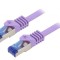 Patch cord S/FTP Cat6a LSZH Violet 0.25m
