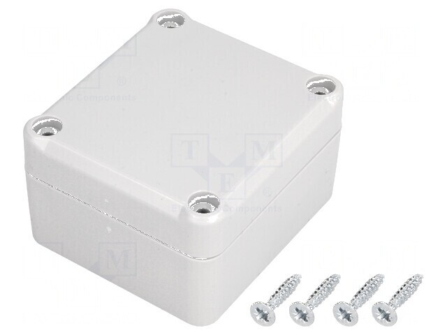 Carcasă universală polistiren gri IP65 57mm x 63mm x 37mm