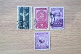 Lot 4 Timbre Romania 1954 Cultura Chineza ARLUS Telegraf RPR Stampilate - RO1