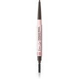 Eveline Cosmetics Brow &amp; Go! creion pentru spr&acirc;ncene rezistent la apă perie 2 in 1 culoare Dark Brown 4 g