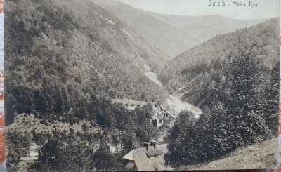 Carte postala, Sinaia, Valea Rea, perioada interbelica foto