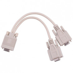 Cablu adaptor VGA la 2 VGA mama Cabletech