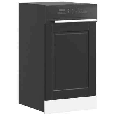 vidaXL Panou pentru mașină de spălat vase &amp;bdquo;Porto&amp;rdquo; Negru lemn prelucrat foto