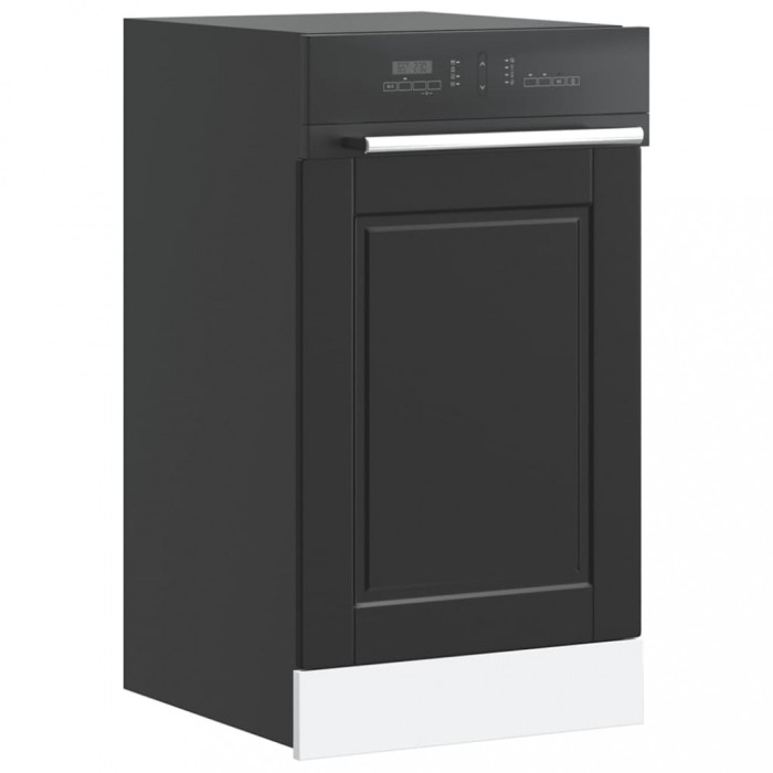 vidaXL Panou pentru mașină de spălat vase &bdquo;Porto&rdquo; Negru lemn prelucrat