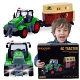 TRACTOR CU TELECOMANDĂ ȘI REMORCĂ SERIA AGRICOLĂ PILOT RC + BATERIE