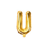 Balon Folie Litera U Auriu, 35 cm