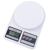 Cantar de bucatarie, Electronic, display LCD 2 inch, functie Tara, maxim 10 kg, alb, 24X17X4 cm