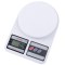 Cantar de bucatarie, Electronic, display LCD 2 inch, functie Tara, maxim 10 kg, alb, 24X17X4 cm
